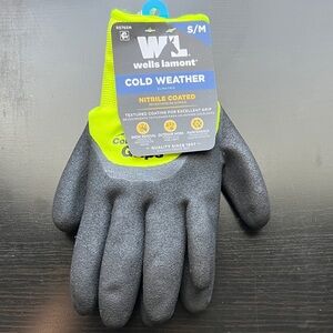 New weeks Lamont cold weather nitrile coated gloves 1 pair small/medium